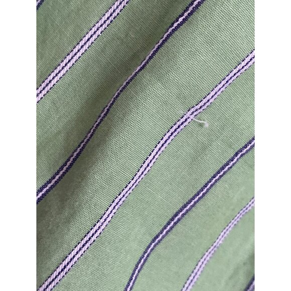 Arrow LS Shirt Green Blue White Stripe Button Down Casual Dress Boy L (14-16) - Picture 11 of 14